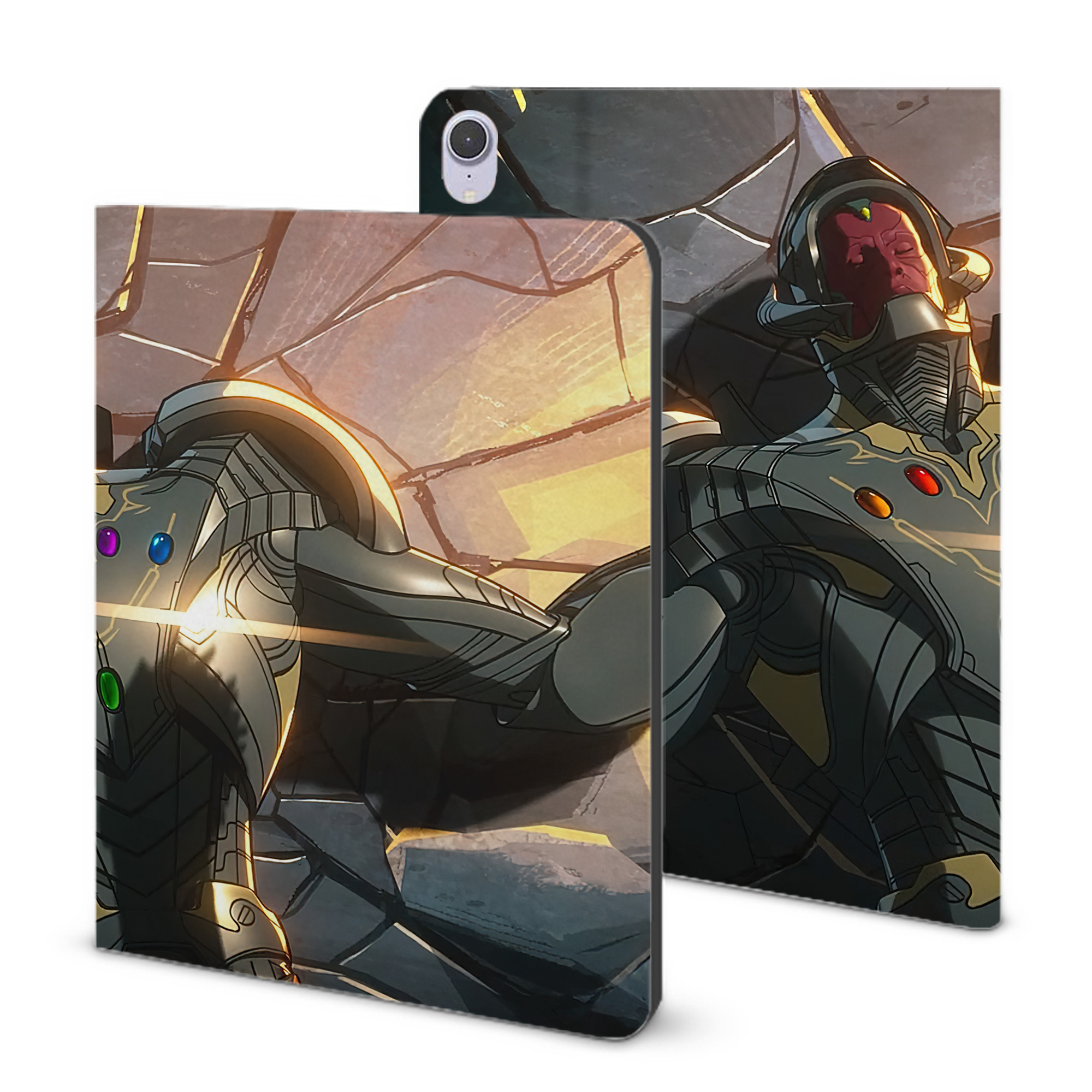（画像用） アベンジャーズ The Avengers IPad ケース ブック型 PUレザー TPU 耐衝撃 軽量 薄型 ペン収納なし 全面保護 IPad 各モデル対応